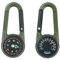 Jicyor Kompass Mit Karabinerhaken und Thermometer - Mini Karabiner für Camping, Wandern, Reisen - 4-in-1 Outdoor Kompass für Kinder (Armeegrün)