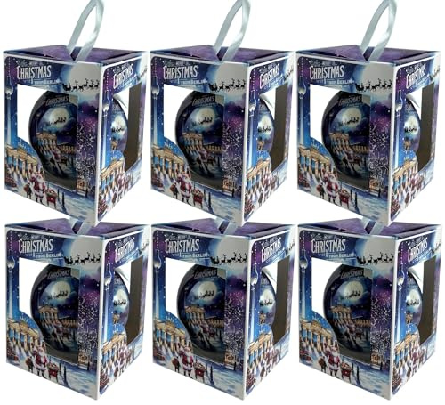 United1871 Berlin Souvenirs, Berlin Weihnachtskugeln (6er Set) Christbaumkugeln, Christbaumschmuck als Berlin Andenken