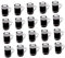 Vaguelly 20pcs Miniatur Bierkrüge für Puppenhaus Harz Mini Bier Tassen Zufällige Farbe Puppenhaus Dekoration