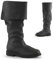 Agiyenna Stivali Medievali da Uomo Scarpe Steampunk Rinascimentali Stivali Western Retrò Stivali Slip-On Piatti con Tacco Spesso Stivali da Moto Casual Stringati Media Altezza in Tinta Unita