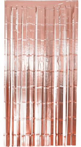 Folat B.V.-Folat 27596 Cortina rosa mate-1 x 2 m-Serpentinas de aluminio para bodas, fiestas, fotomatón y decoración de escenarios de festivales, color oro rosado