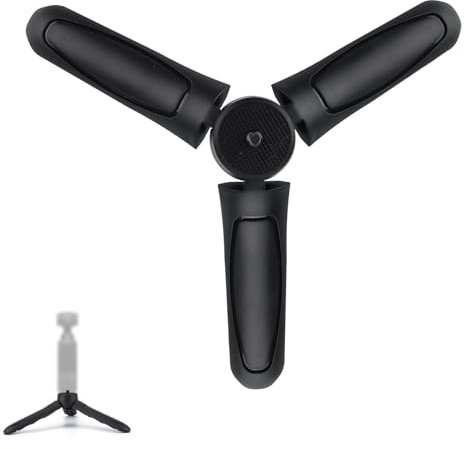 BOXOB Mini-Stativ Kompatibel mit DJI Osmo Pocket 3 & 2, Schwarzer ABS-Ständer Tragbarer Taschenständer Stativhalterung Selfie-Stick Ideales Zubehör für Verschiedene Filmausrüstungen