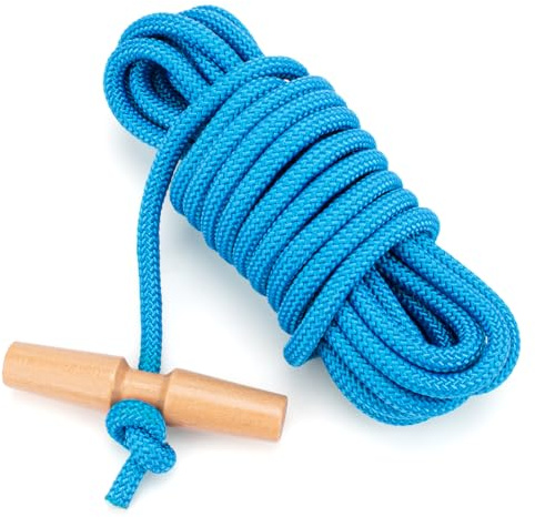 PR-20 Tree Pruner Rope Replacement for Jameson Big Mouth Tree Pole Saw | Manual Tree Trimmer Rope, Long Pole Saw Rope with Wooden Handle for Jameson Handle Gardening Pruners - 20 Feet, Blue
