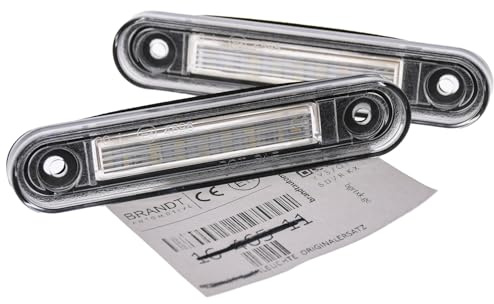 BRANDT AUTOMOTIVE Kennzeichenleuchten LED kompatibel mit Mercedes-Benz E-Klasse Lim. W124 85-95 Cabrio A124 91-97 Coupe C124 87-96 C-Klasse W202 93-01 190 E W201 82-93