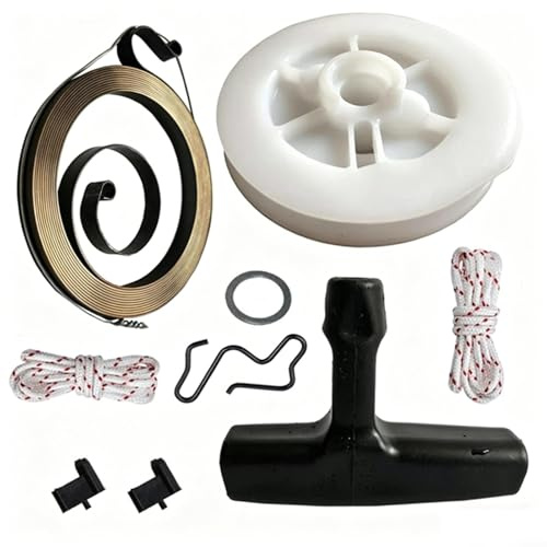 Crabop Chainsaw Recoil Starter Pulley Kit with Spring Handle Grip Rope for MS390 MS290 Saw Repair Parts