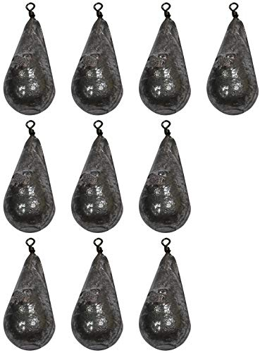 FILSTAR PRO 10 Stück 50g Tropfenblei Birnenblei Grundblei mit Wirbel