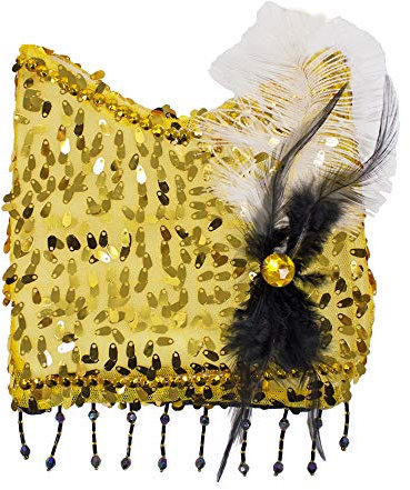 Charleston Pailletten Handtasche - Gold - Zauberhafte Party Umhängetasche zum 20er Jahre Gatsby Kostüm