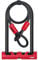 ABUS Bügelschloss Ultimate 420 + USH-Halter + Sicherungskabel Cobra 10/120 - Fahrradschloss-Set - ABUS-Sicherheitslevel 12 - Schwarz/Rot - 140 mm Bügelhöhe