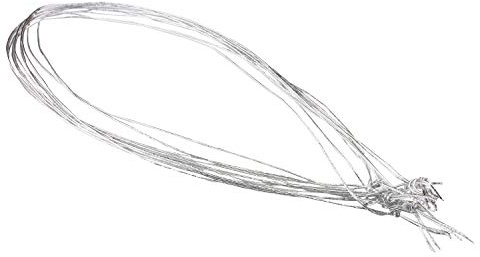 100x Schmuckgummiband metallic Silber für Doppelkarten in Din A5 und Din Lang für Einladungen, Kirchenhefte, Menükarten, Broschuren, Liederhefte