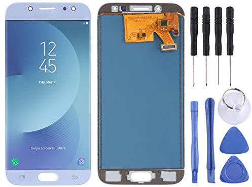 ZZjingli Repairparts Ecran LCD et numériseur Complet (matériel TFT) for Galaxy J5 (2017), J530F / DS, J530Y / DS (Noir) (Couleur : Blue)