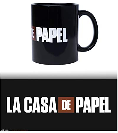 Grupo Erik Tasse Haus des Geldes Logo - Tasse Kaffeebecher Tasse und Kaffee Becher Haus des Geldes Offizielles Netflix-Merchandising - Größe : 9,5 cm x 8 cm - Fassungsvermögen : 350 ml - Offizielle Lizenz