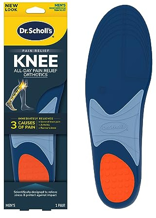 Dr. Scholl's Knee All-Day Pain Relief Orthotics - Insoles for Immediate and All-Day Knee Pain Relief Including Pain from Osteoarthritis and Runner’s Knee, Size 8-14, 1 Pair, Trim to Fit Inserts