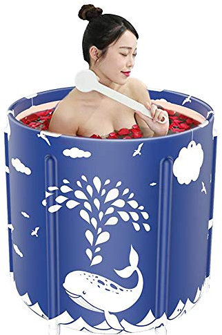XQHD Baignoire Pliante Portable, Trempage Baril Douche Adulte Antidérapant pour Cabine De Douche, Maintien Efficace De La Température,B