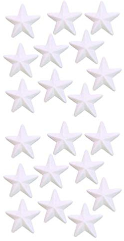 TOYANDONA Styroporsterne Weihnachtssterne Styroporkugeln Styropor Figur Sterne Form Styroporbälle für DIY Basteln Handwerk Christbaumspitze Weihnachtsschmuck Weihnachtsdeko Weiß 7cm 10 Stück