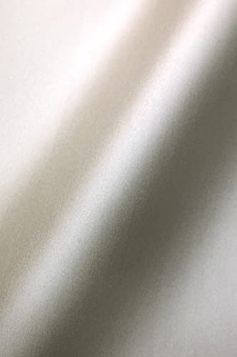 Newroom Vliestapete Creme Uni Tapete Wohnzimmer Schlafzimmer ansatzfrei | Seidig schimmernder Glanz, changierend je Lichteinfall, elegante klassische Optik, Wandtapete für Flur Büro