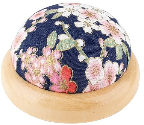 Rolybag Nadelkissen, Holzsockel, Nadelkissen, japanischer Stil, rundes Nadelkissen für Nähnadelhalter oder Bastelarbeiten