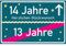 vanva 14 Geschenk Junge Schild mit Spruch Herzlichen Glückwunsch Ortsschild Geschenk für Männer 14 Jahre Party Deko Geschenkideen für den 14 Geburtstag Mehrfarbig