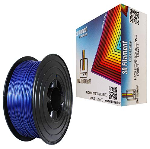 OWL-Filament 3D-Drucker PET-G 1,75mm 1kg Spule Rolle (Blau Metallic)