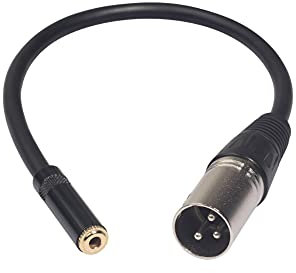 NA 3.5mm Female to XLR Adapter Cable Mini Jack to XLR Male Balanced Audio Converter Cord Microphone Cables for Microphone