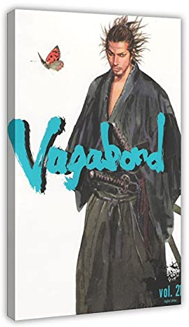Anime-Poster Vagabond 1, Leinwand-Poster, Wandkunst, Deko, Bild, Gemälde für Wohnzimmer, Schlafzimmer, Dekoration, 50 x 75 cm, Rahmen:
