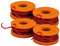 WORX WA0047 Ersatzfaden für Rasentrimmer, Orange, 4 Stück