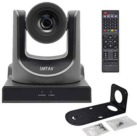 SMTAV NDI-Kamera, 20-facher Optik-Zoom, SDI+HD+IP-Streaming zur gleichen Zeitausgabe, 1808p @ 60 Full HD Broadcast und Konferenz-PTZ-Kamera, POE-unterstützt