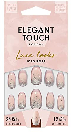 Elegant Touch Luxe Looks Nails Iced Rose’ (Packaging may vary)