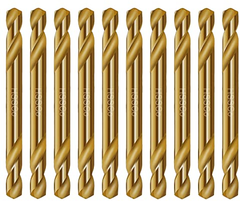 Cobalt Drill Bit Set 5.5mm Double End HSS Co M35 Stubby Body Drill Steel Metal Iron-10Pcs