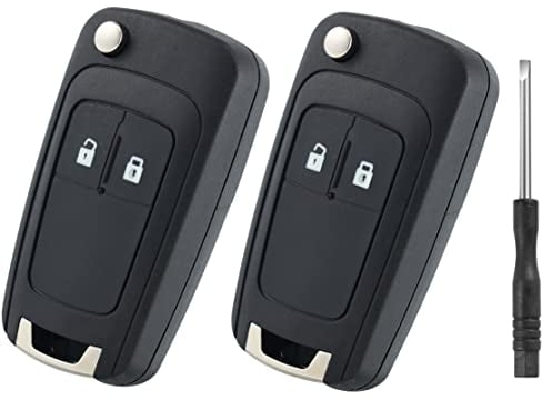Betterher 2er Set Auto Schlüssel Gehäuse der Fernbedienung kompatibel für opel,Autoschlüssel hülle Schlüsselgehäuse mit Messer,schlüsselhülle für Astra J Meriva Zafira C Adam Movano Mokka Insignia