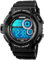 FANMIS Mens Military Multifunction Digital LED Watch Electronic Waterproof Alarm Quartz Sports Watch, U Black, Minimalist