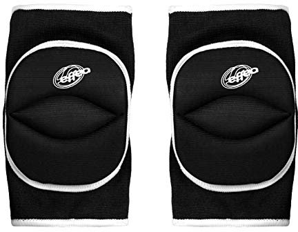 Morale Sport ginocchiera pallavolo con imbottitura snodata e foro posteriore (Large, Nero)