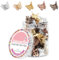 JASVERLIN Mini Schmetterling Haarspangen für Mädchen Kinder Frauen - Y2K Kleine winzige niedliche Haar-Accessoires Anti-Rutsch-Krallen Clip - 90S Silber Gold Braun Farbe 50 Stück (Metallic Harmony)
