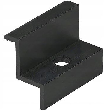 NAKA 20x Endklemme PV Solarpanelen Alu Schwarz Photovoltaik Randklemme Montageschiene-Zubehör Modulhöhe 30mm Solarmodul-Klemme zur Montage von Aluminiumprofilen 50mm