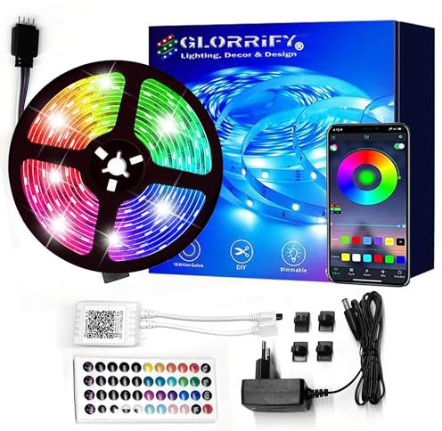Ruban LED 10M, Bande LED chambre Multicolore RGB, Intelligente, Dimmable, Commande à Distance et via App, avec Effets Sonores pour Maison, Salon, Cuisine et Armoires...