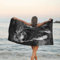 SYLALE Wild Life Wolf bedrucktes Mikrofaser-Badetuch, schnelltrocknend, 80 x 160 cm, perfekt für Bad, Strand und Reisen