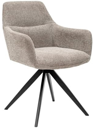 Kick Collection Drehstuhl Tom Texture - Taupe - Modern und Hochwertig - Strukturierter Stoff en Metall - Erhältlich in vielen Farben