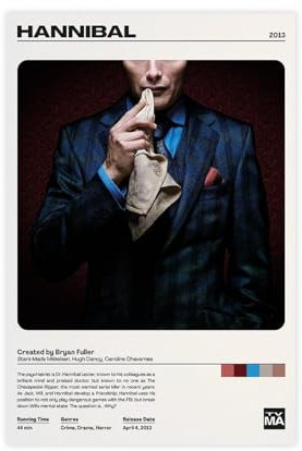 DEZARO HANNIBAL TV-Poster, Leinwand, Poster, Schlafzimmer, Dekoration, Sport, Landschaft, Büro, Raumdekoration, Geschenk, ungerahmt, 30 x 45 cm