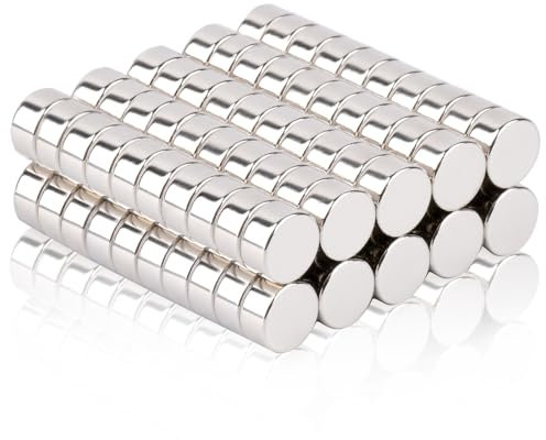 OCEUMAOA 100 Stück Mini Magnete Stark Neodym Magnete 6x3mm Kleine Magneten Runde für Pinnwand Magnettafel Kühlschrank Whiteboard Handwerk Fotos Starke Magnets