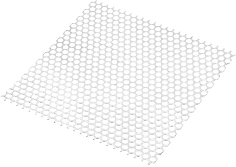 PATIKIL 11.8 L x 11.8 W Perforated Metal Sheets, 18Ga 0.39 Hole 304 Stainless Steel Mesh Stagger Expanded Perforated Metal Plate for Ventilation Filtration