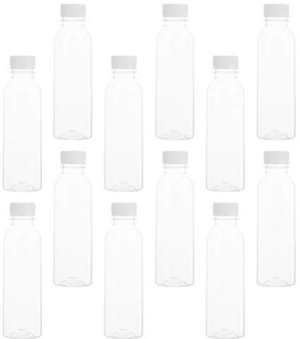 DJLLQYXGD Bottiglie sensoriali, 30 bottiglie di plastica riutilizzabili, trasparenti, usa e getta, per latte, frullati, con coperchio, per acqua, succhi, catering, da asporto, bottiglie da 250 ml