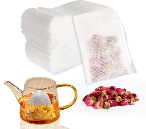 500 Stück Teebeutel für Losen Tee, 7 x 9 cm Teefilter Papier für Losen Tee Gewürzbeutel Teebeutel Zum Selbstbefüllen für Duftender, Gewürze,Vanille, Lavendel, Kaffee