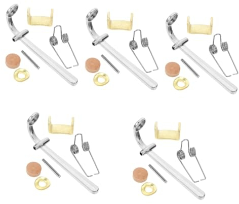 BESTonZON 5 Sätze komplettes Zubehörset für Posaune Posaunen-Water-Gate-Schlüsselbindung Armaturen für Posaune-Ablassventile armaturenschlüssel wasserhahn ventil Musikinstrumente klein Kork