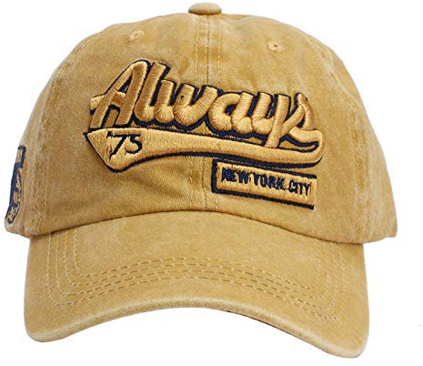 Dinglong Sombreros de Paja Hombre Tie de béisbol Fashion Teñido Hop Unisex Cap Sun Hip Hat Mujeres Hat Ajustable Men Baseball Caps Sombreros de Paja Hombre (Yellow, One Size)