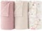 Bearmoss Baby Pucktuch Musselin Decke 100% Baumwolle Baby Pucktücher Empfangsdecken 120x120cm Atmungsaktive Babydecke Baby Swaddle Decke 3pack für Unisex-Jungenmädchen (Pink Flower)