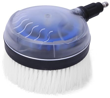 Car Wash Brush, 360 Degree Rotating, 1/4 Quick Connector | Pressure Washer Accessories, Fan Shaped Tool Head, Vehicle and Boat Washing, Window Glass, 1/4 Quick Connector