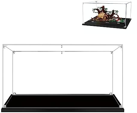 BOOVAX Vitrine pour Lego Collection 75330 - Acrylique Vitrine Présentoir Transparent - Boîte d'Affichage Anti-Poussière pour Figurine (35x25x25cm)