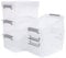 Citylife 6 Packs 3L Small Plastic Storage Box with Lids, Stackable Clear Storage Boxes with Handles, Transparent, 20.5X15X10.5cm