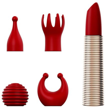 ChicLSQ Mini Vibrator mit 10 Vibrationsmodi 5 in 1 Lippenstift Vibratoren für Sie Klitoris und G Punkt Stimulator Nippel Stimulieren Bullet Vibrator Sexspielzeug für Frauen Paare