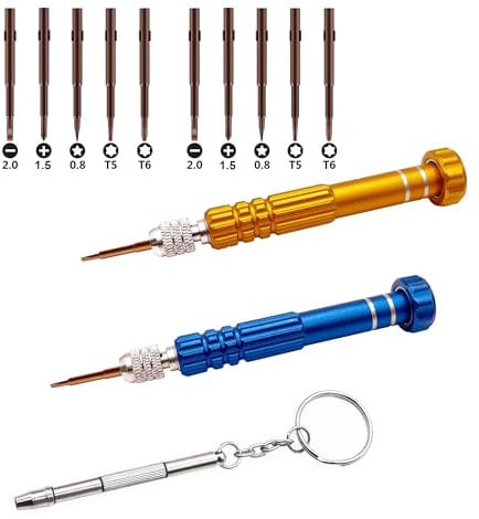 Fogcosy 13 in 1 Tiny Eyeglass Screwdriver Repair Kit - Multifunctional Screwdriver Set for Glasses, Mobile Phones, Electronics, Jewelry and Watches