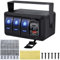 3 Gnag Panneau Voiture 12V 24V, Interrupteur Voiture à Bascule avec double port de charge USB PD et QC3.0, panneau de commutation de Voiture Etanche Console Centrale pour Voiture Camping-car